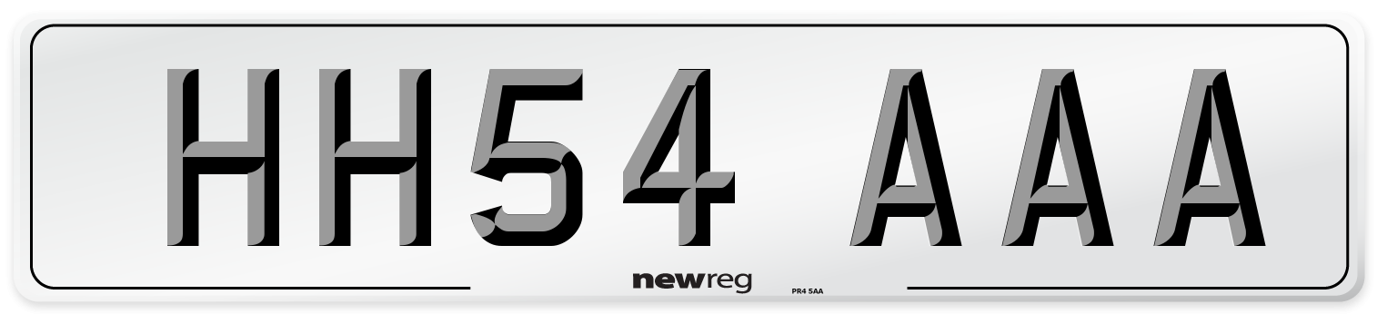 HH54 AAA Number Plate from New Reg